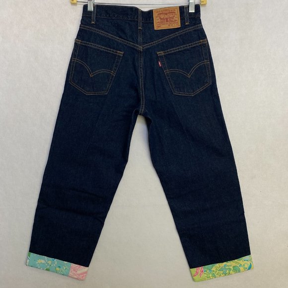 Levi's Womens 550 Relaxed Fit Jeans High Rise Cuffed Hem Crop Denim Size W29xL32 - Picture 1 of 11